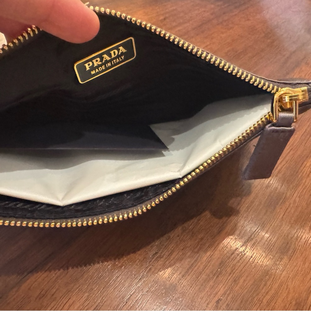 Prada Silver Zippered Pouch - Picture 3 of 3
